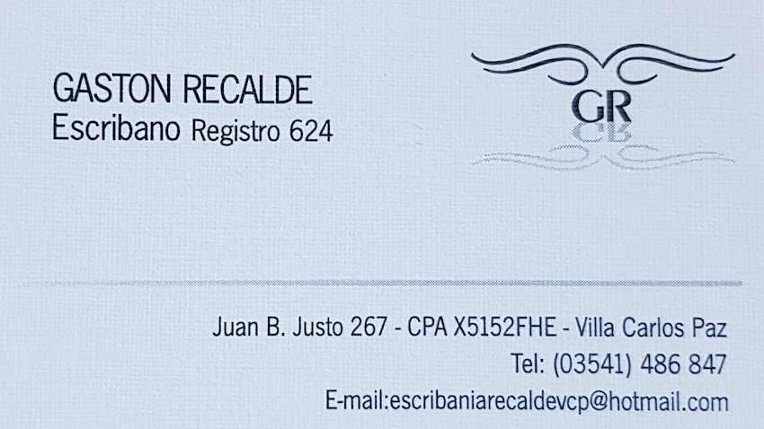 Escribania de Gastón Recalde