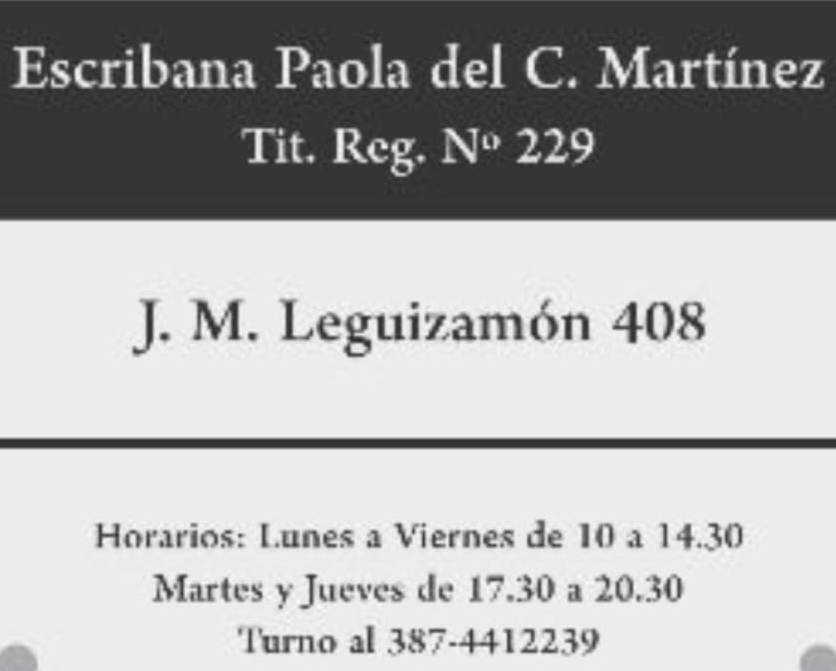 Escribanía Martínez Paola