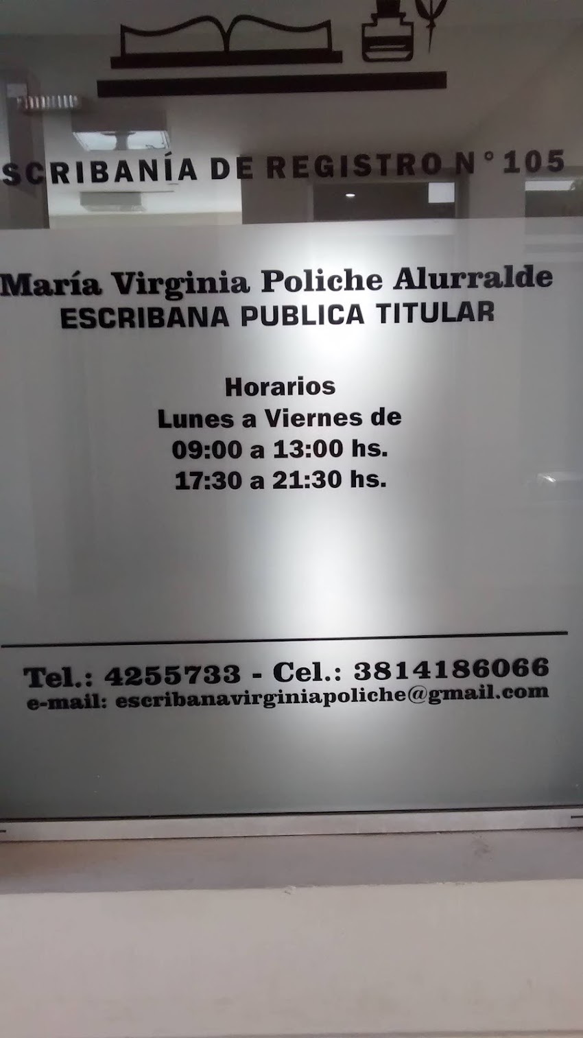 Escribanía Poliche Alurralde De Registro N° 105